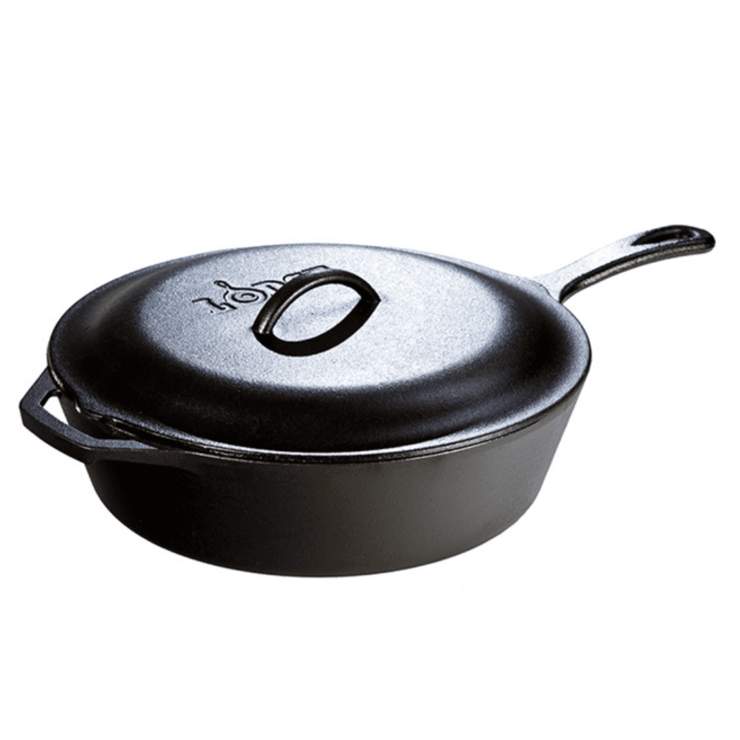 Lodge Cast Iron Covered Deep Skillet