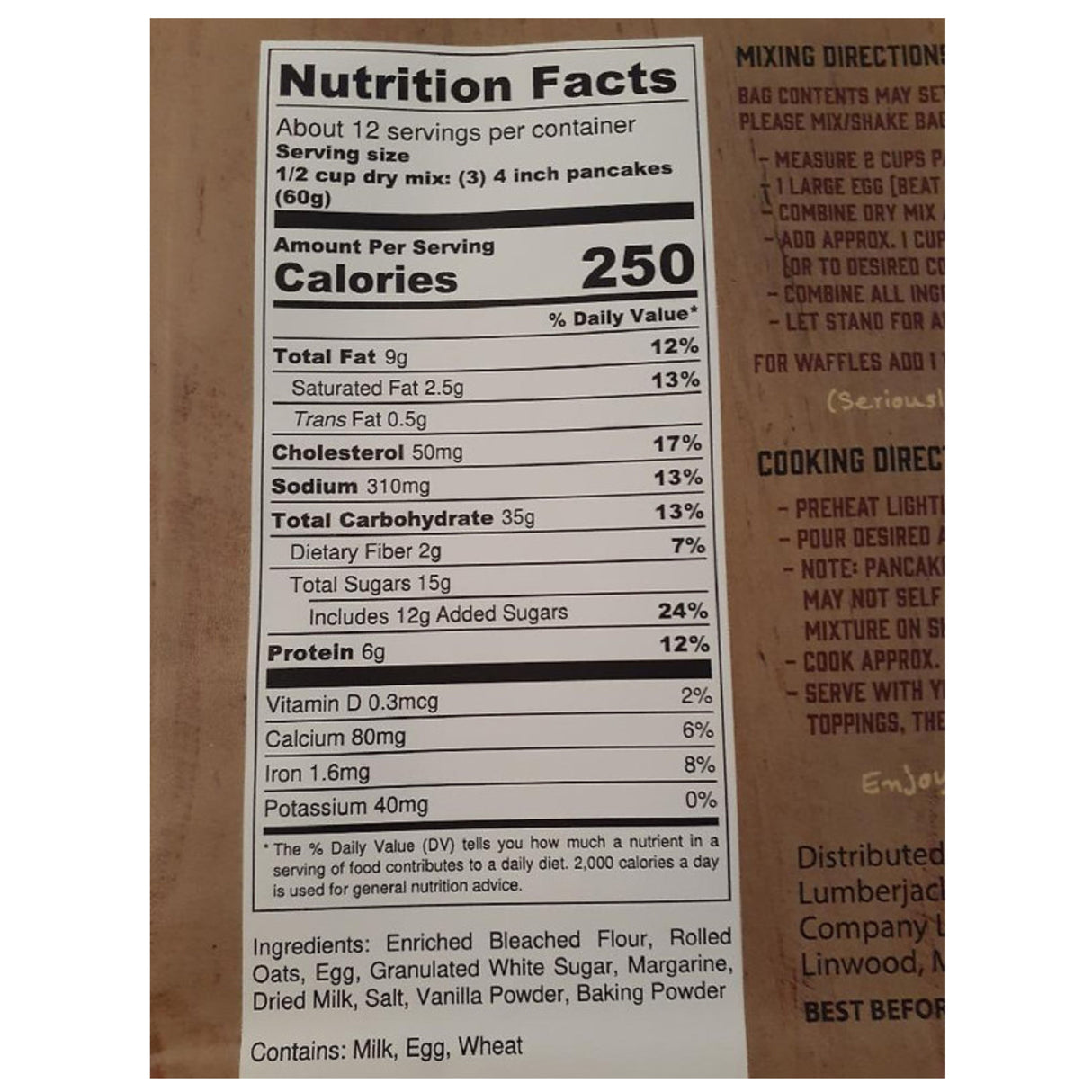 Lumberjack Pancake & Waffle Mix Original 37 oz