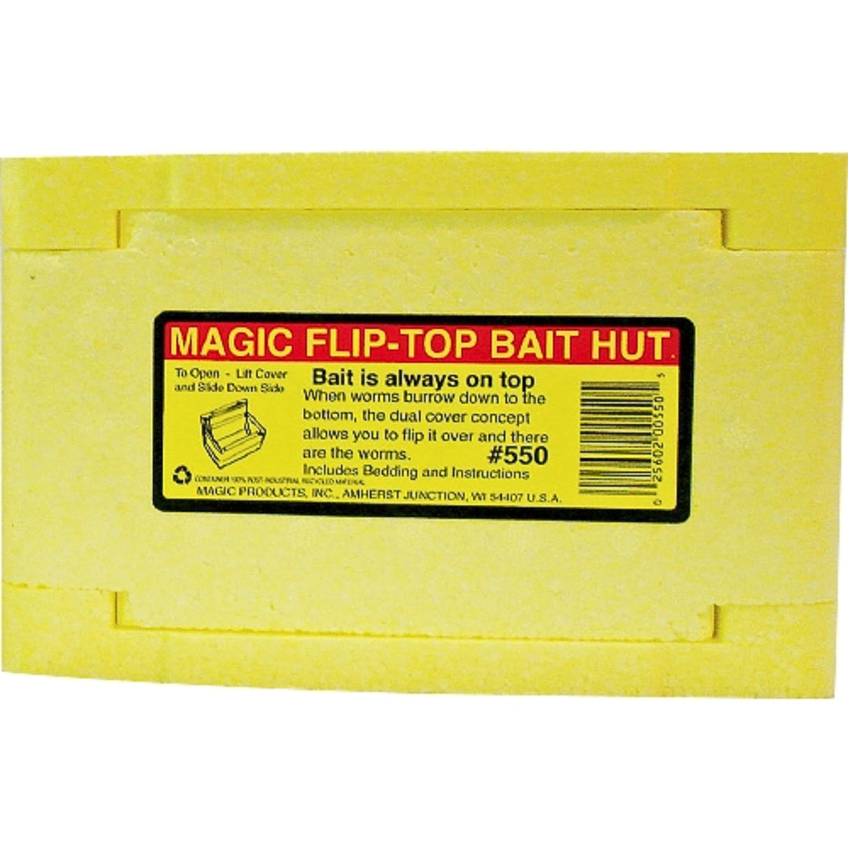 Magic Flip-Top Bait Hut with Worm Bedding