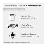 Intex 22" Queen Dura-Beam Comfort Plush Built In Pump