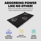Dog Gone Smart Dirty Dog Doormat Runner Black Hue 60x30