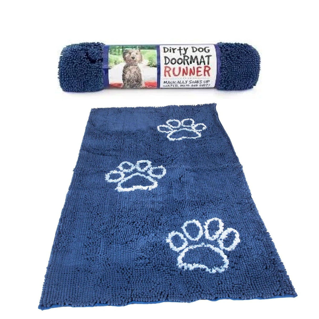 Dog Gone Smart Dirty Dog Doormat Runner Bermuda Blue 60x30