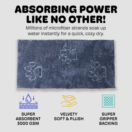 Dog Gone Smart Dirty Dog Doormat Runner Mist Grey 60x30