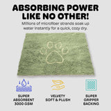 Dog Gone Smart Dirty Dog Doormat Sage Runner 60x30