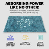 Dog Gone Smart Dirty Dog Doormat Turquoise 31x20