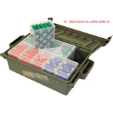 MTM Shell Stack 25 Round Compact Shotshell Storage Box, Clear See-Thru, Small SS25-00
