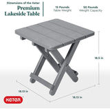 Lakeside 18" Square Folding Table