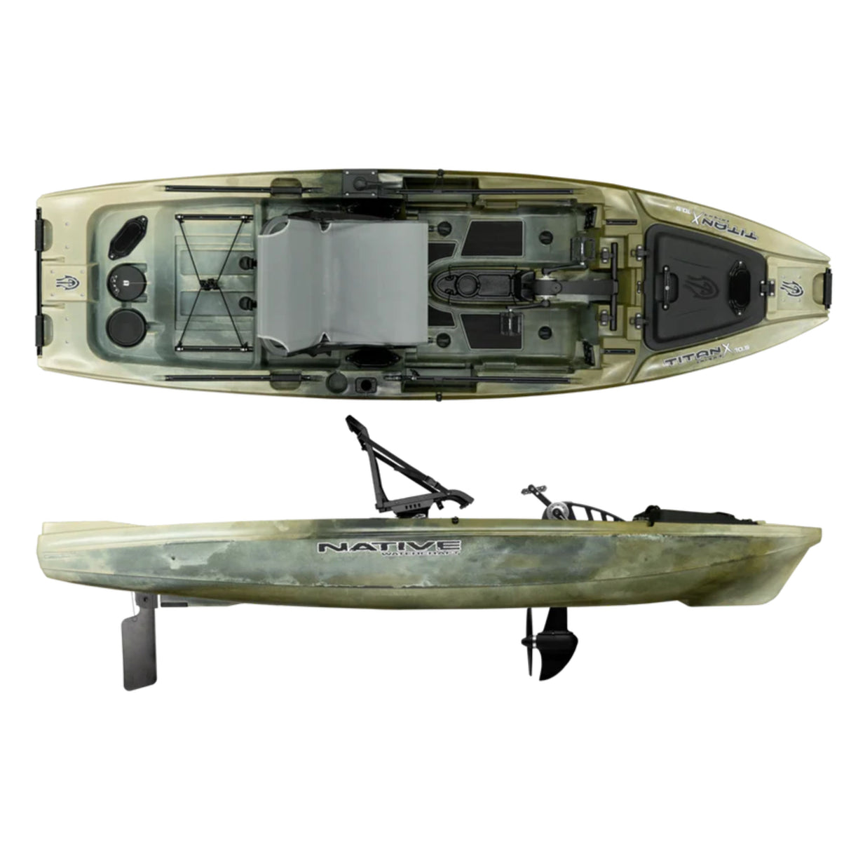 Native Titan X Propel 12.5 Angler Kayak - Hidden Oak - #41