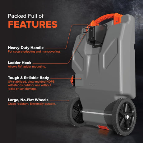 Rhino Tote Tank Portable Rv Waste Kit 36 Gal. 2 Wheel