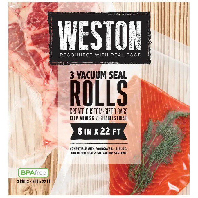 Weston Vacuum Sealer Rolls - 8in x 22ft  - 3 Pk