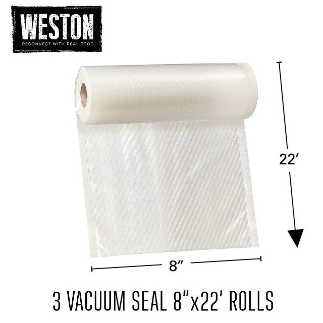 Weston Vacuum Sealer Rolls - 8in x 22ft  - 3 Pk
