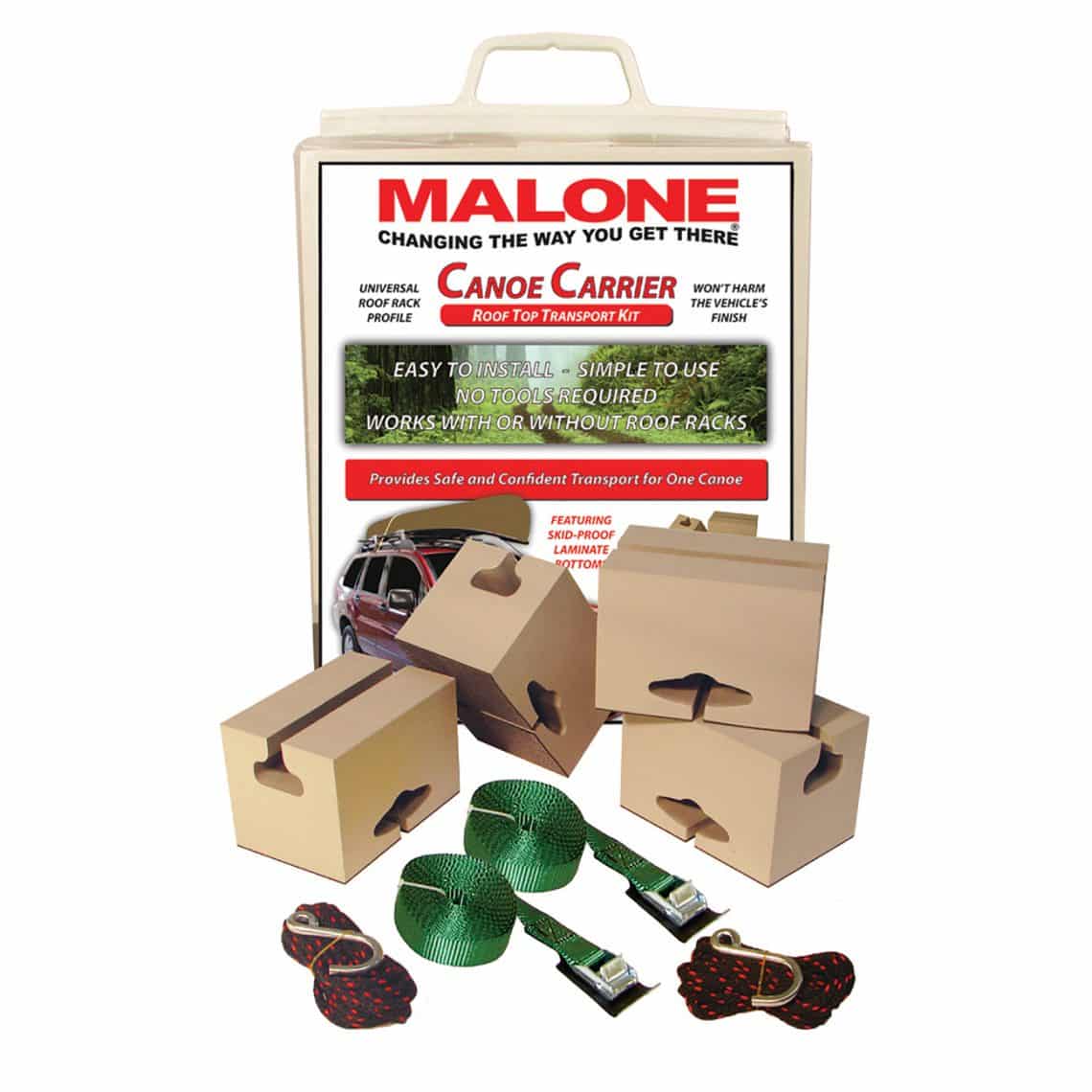 MALONE UNIVERSAL CANOE CARRIER - ROOF TOP TRANSPORT KIT ...