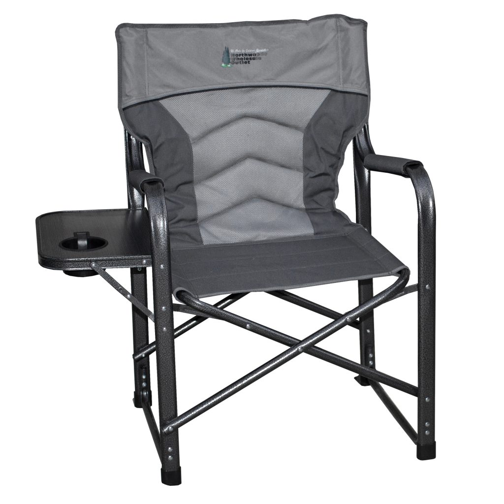 NORTHWOODS SASQUATCH CHAIR WITH SIDE TABLE - GRAY - 400LB WEIGHT ...