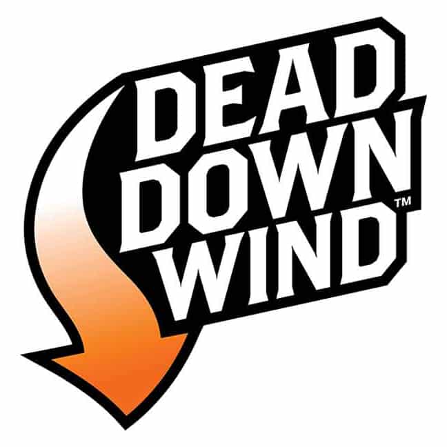 Go down death. Wind down. wind logo.