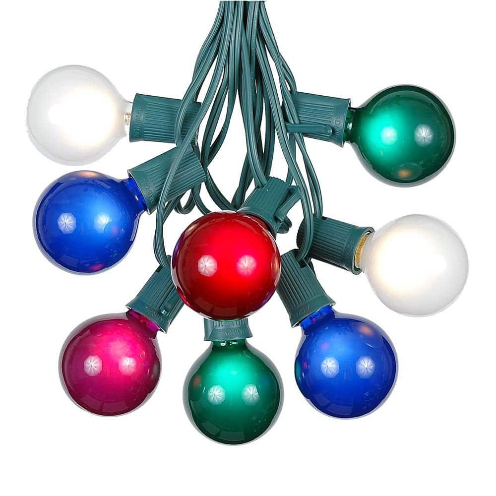20 Globe Light Set Patio Lights Multi Colored Northwoods 20 Globe Light Set Patio Lights Multi Colored