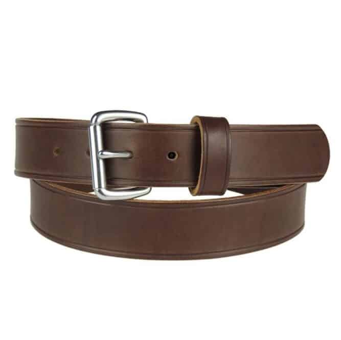 Brown 36 Sharp Mens Leather 1 1//4 Inch Casual Security Money Belt