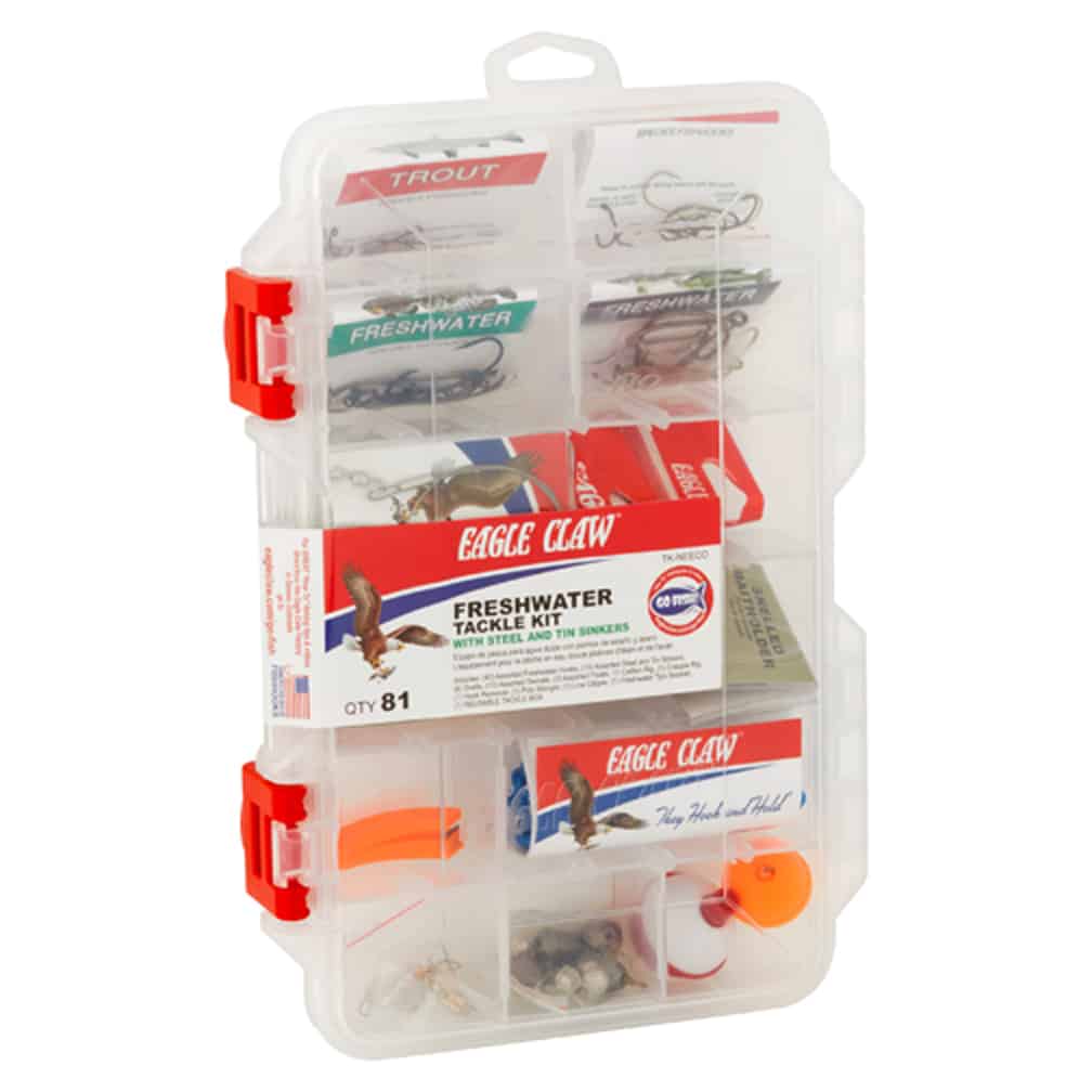 EAGLE CLAW 81 PIECE FRESHWATER TACKLE KIT - Northwoods Wholesale Outlet