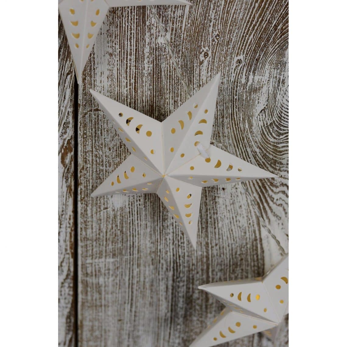 Sterling White Paper Star Patio Lights Northwoods Wholesale Outlet