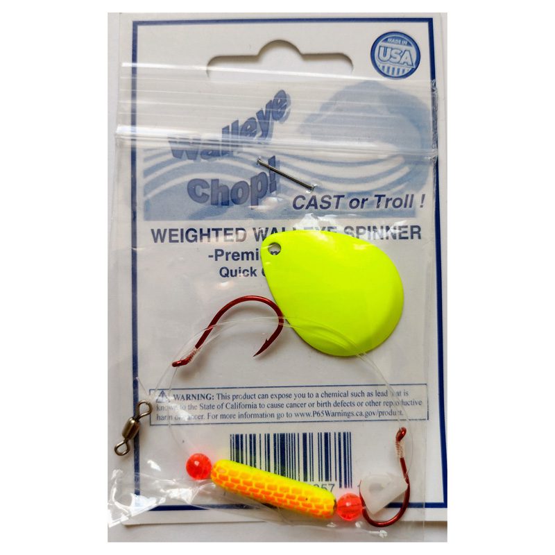 CLOSEOUT* WALLEYE CHOP WEIGHTED WALLEYE SPINNER - Northwoods Wholesale  Outlet