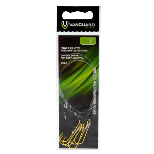 CLOSEOUT* VANGUARD TACKLE SNELLED GOLD ABERDEEN HOOKS - SIZE 10 V126AG-10 -  Northwoods Wholesale Outlet