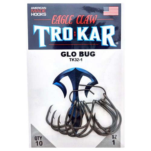 *CLOSEOUT* EAGLE CLAW TRO KAR GLO BUG HOOKS SIZE 4