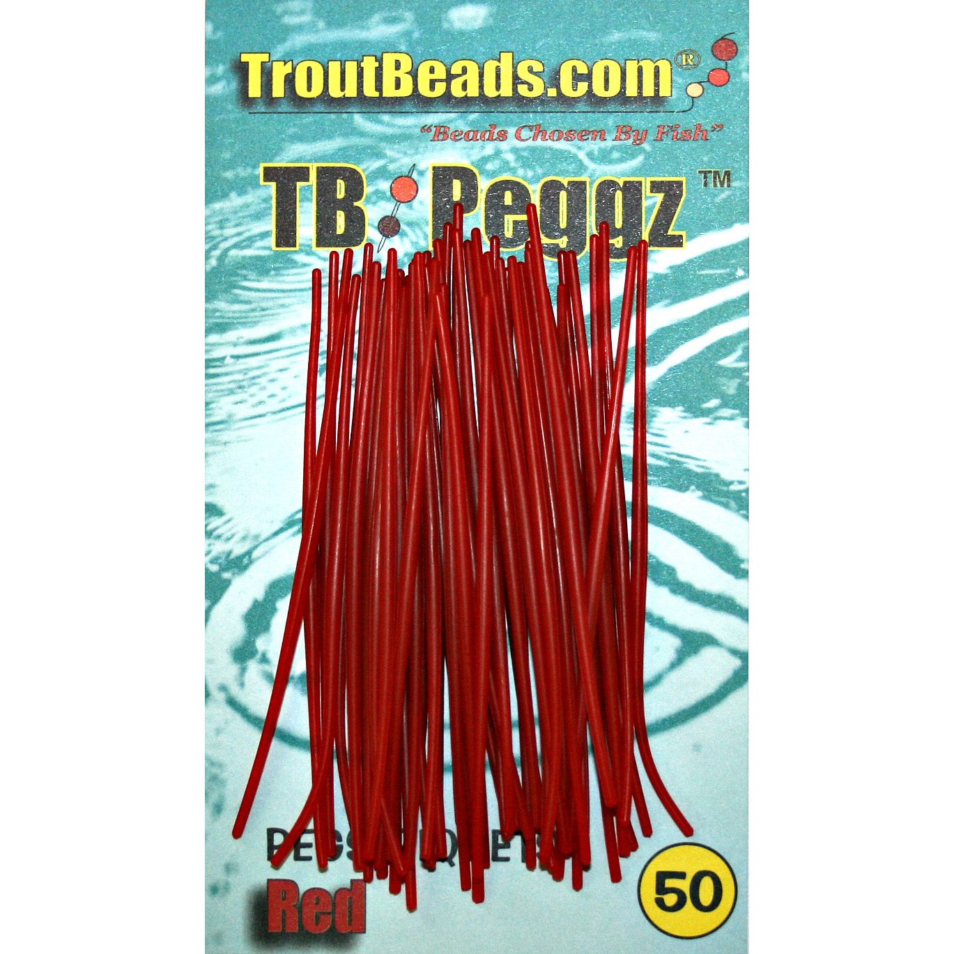 TROUTBEADS TB PEGGZ - RED 50PK - Northwoods Wholesale Outlet
