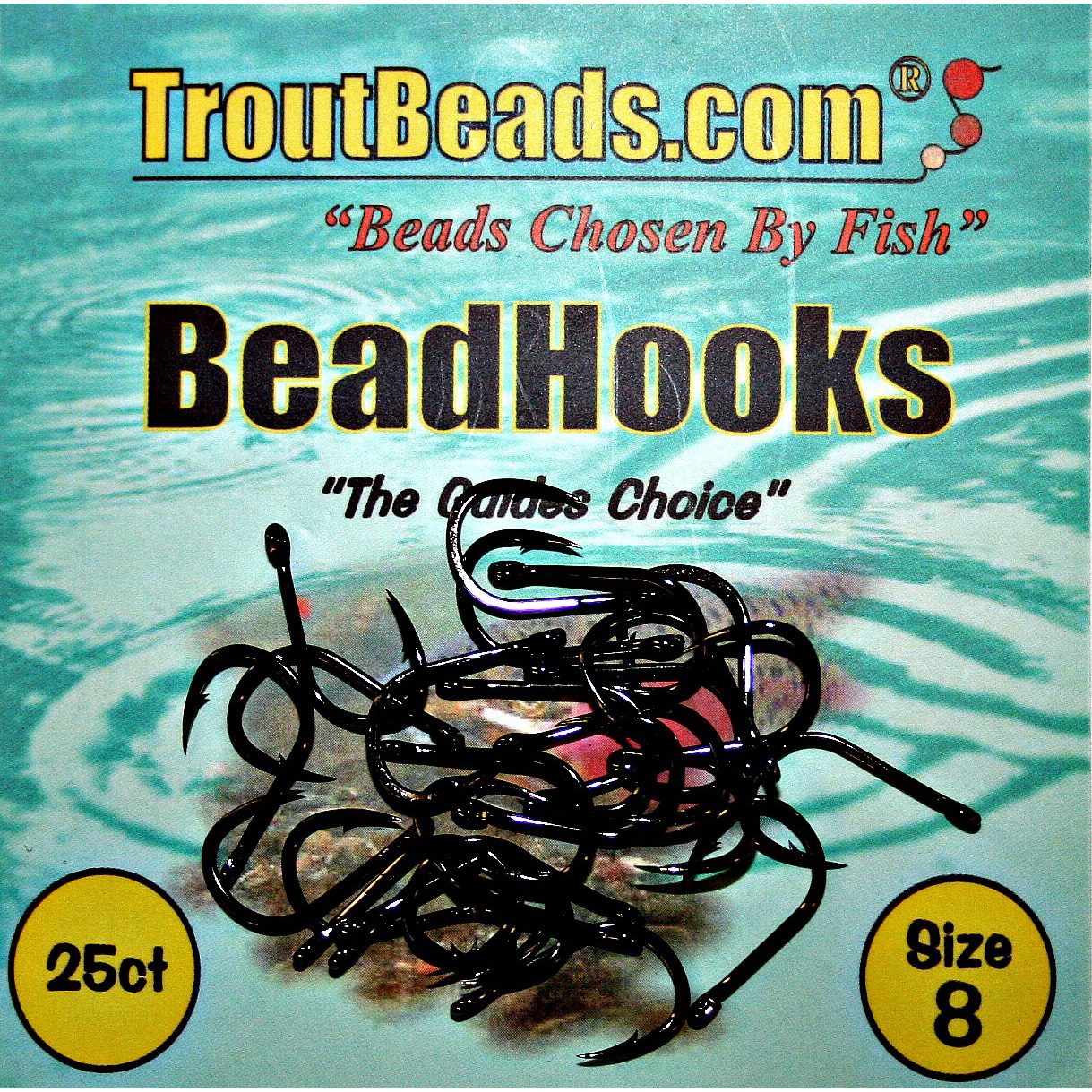 SIZE 6 TROUTBEADS HOOK 25 HOOKS PER PACK **NEW**