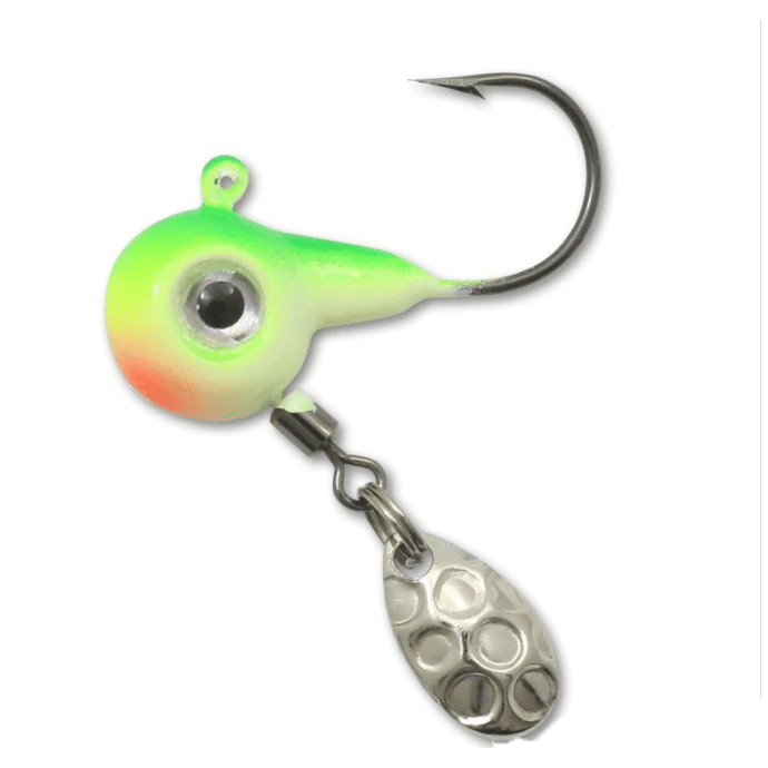 NORTHLAND FIRE-BALL SPIN JIG GLOW WATERMELON - Northwoods Wholesale Outlet