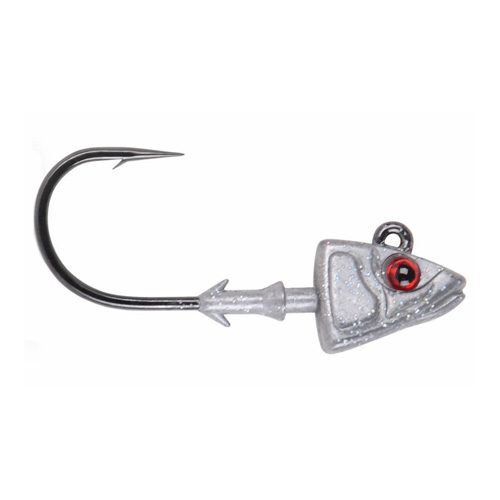 * CLOSEOUT * MUSTAD SHAD JIG HEAD SIZE - 5/0 - 1 OZ SILVER