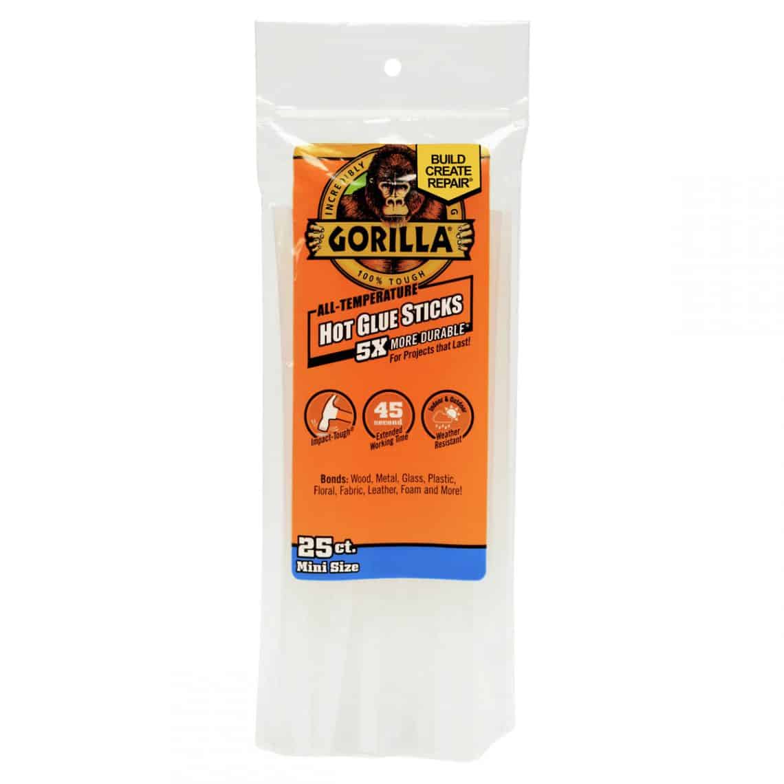 GORILLA ALL-TEMPERATURE HOT GLUE STICKS - MINI SIZE IN 8 OR 4 -  Northwoods Wholesale Outlet